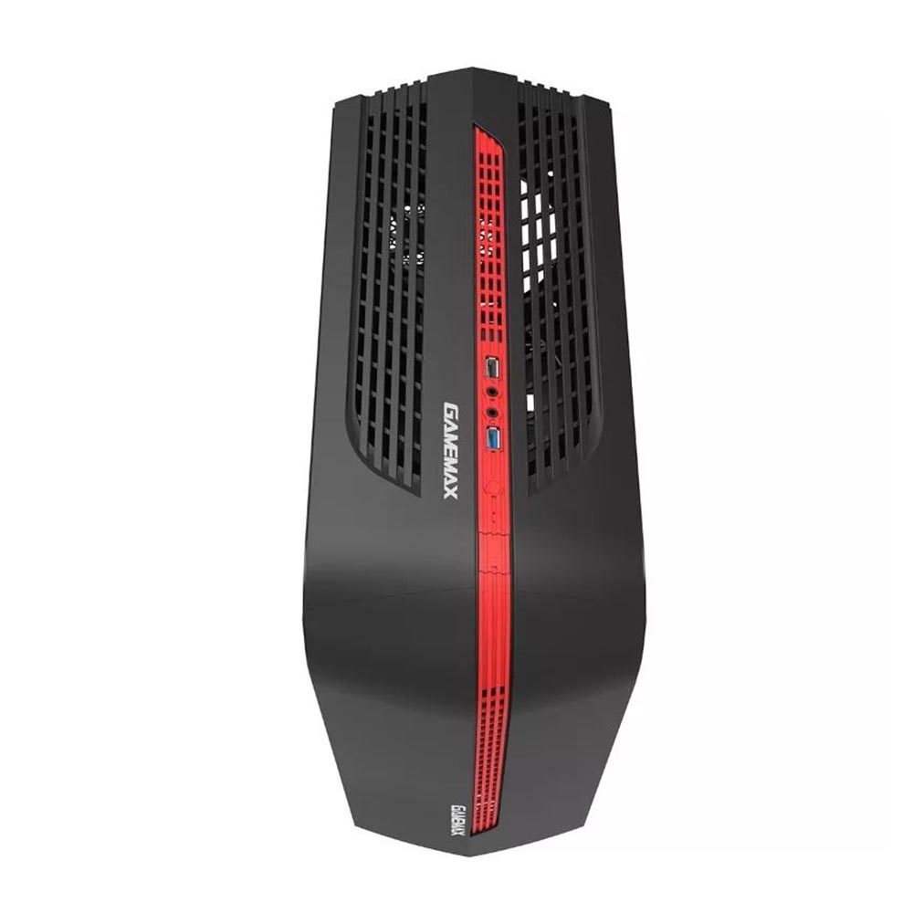 Gabinete Gamemax H601 BR 1 Fan Azul M-ATX Negro y Rojo - Imagen 3