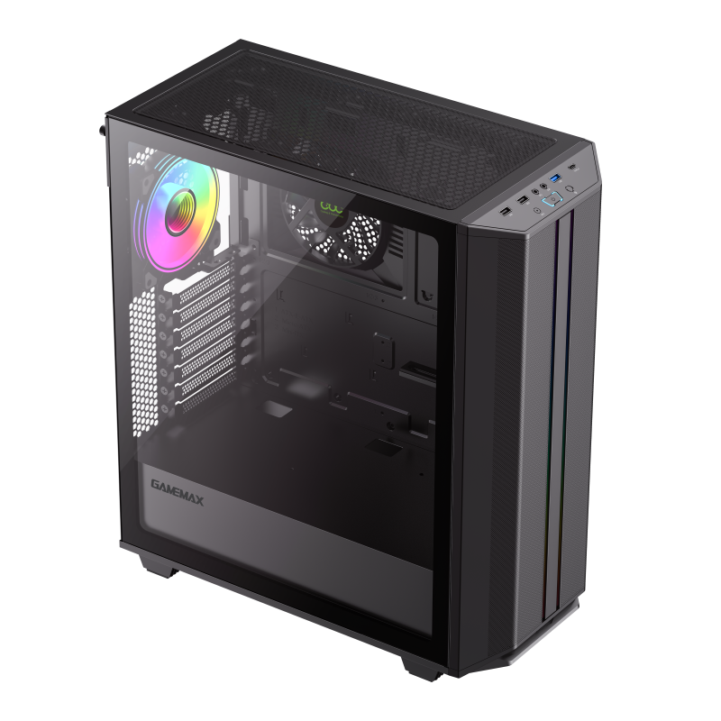 Gabinete Gamemax Precision 2 Black 1 Fan ARGB ATX