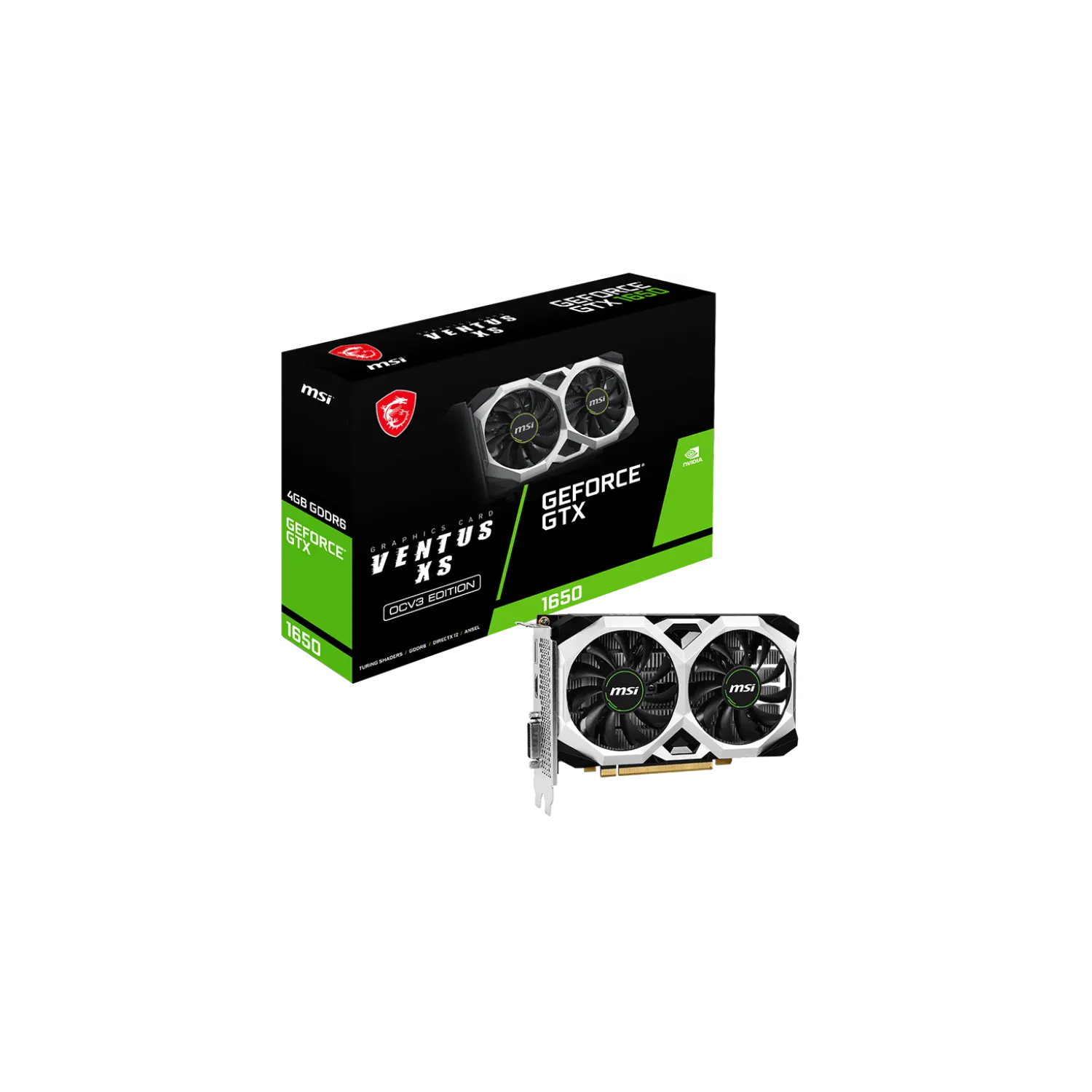 Placa de Video MSI GeForce GTX 1650 D6 Ventus XS OCV3 4GB DDR6