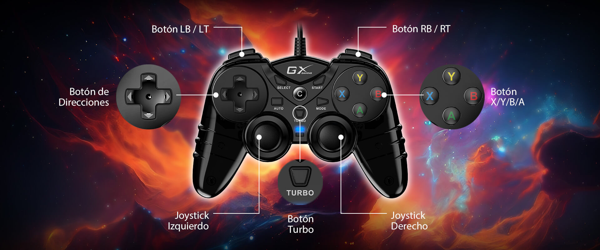 JOYSTICK GENIUS GX-17UV P/ PC - PS3 VIBRACION